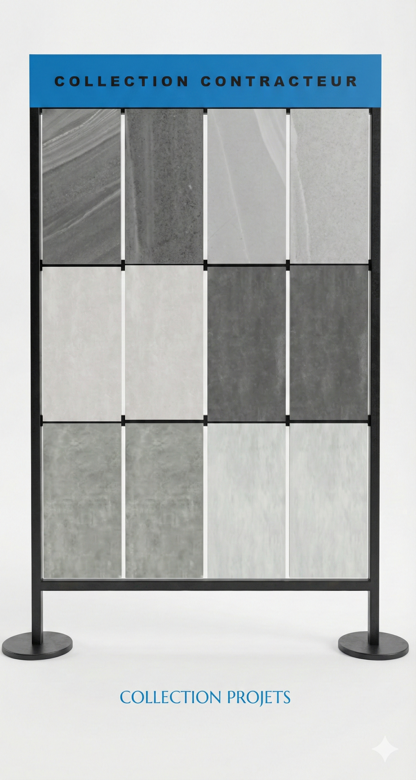 Présentoir Professionnel Haute Performance pour Céramique et Bois