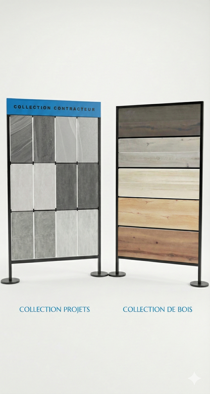 Présentoir Professionnel Haute Performance pour Céramique et Bois
